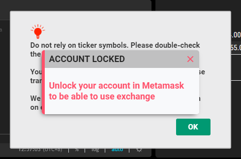 METAMASKのロックを解除する