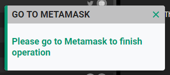METAMASKに関する注意書きの表示